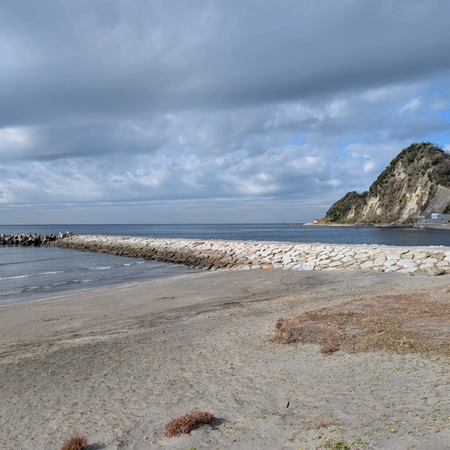 穏やかな浜　凪　明日も晴れるかな♪